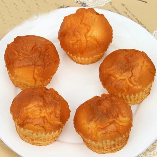 050 Simulation puff bread PU fake cake model / milk flavour French soft bread 7*6cm