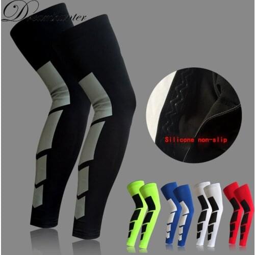 1pcs Long knee protector basketball Breathable compression leggings knee brace Leg Sleeve Protector Calf Support Elastic dizlik