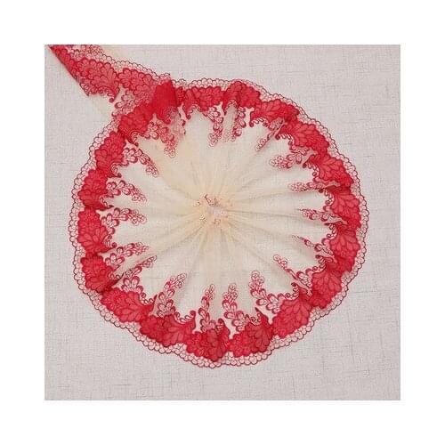 1 yard multicolor polyester silk mesh mesh lace lace fabric clothing tiara hair accessories car Barbie doll DIY skirt pendulum