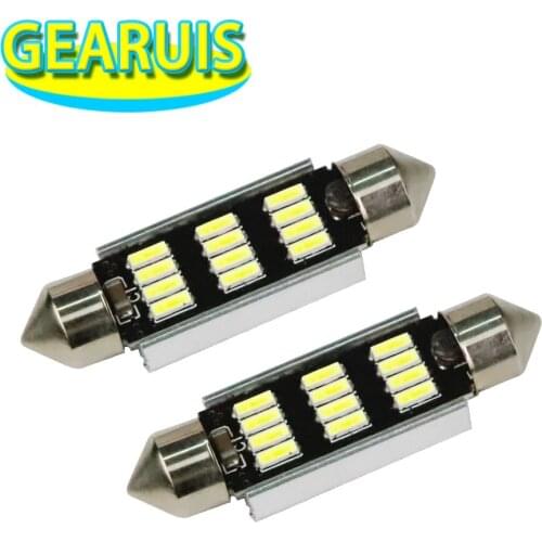 10pcs Festoon 31mm 36mm 39mm 41mm LED Bulb C5W Super Bright 4014 SMD Canbus Error Free Auto Interior Doom Lamp Car Styling Light