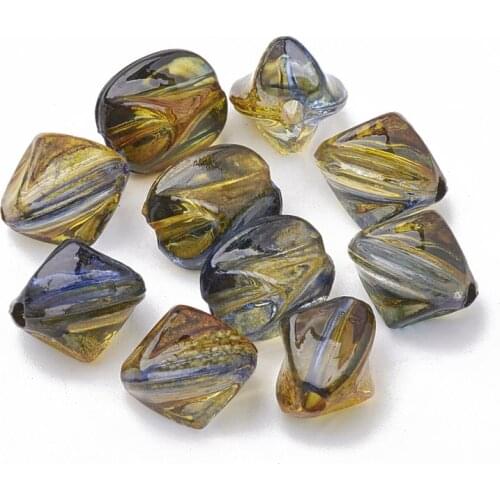 100pcs Two Tone Transparent Spray Painted Acrylic Beads Polygon DIY Necklace Bead 12x8.5x8mm Hole: 1mm