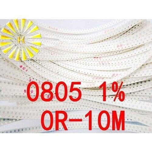 170valuesX50pcs=8500pcs 0805 SMD Resistor Kit Assorted Kit 0R-1M ohm 1% Sample Kit Sample bag Fuse