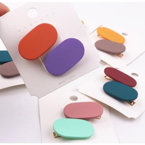 2pcs/lot Candy Color Hair Clips For Baby Girls Hair Accessories Set Kids Headdress Hair Wear BB Clip Ins Barrettes Hair Pins