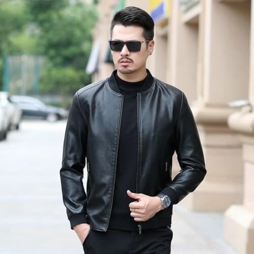 2020 New Big Size 8xl 7xl 6xl Plus Size Autumn And Winter Men Leather Jacket Genuine Real Sheep Skin Brand Black Mans Coat
