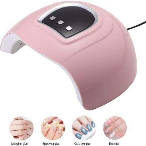 36W UV Gel Lamp Portable Auto Sensor Quick Drying 3 Timing Display Nail Dryer Phototherapy Plastic LED Heating Lamp