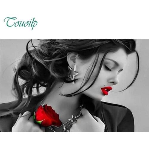 Bead embroidery diamond rose woman 5d diamond painting sale full diamond mosaic picture of rhinestones cross-stitch kits 5d art