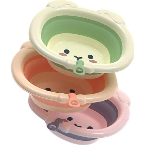 Bunny Tubs Babys Wash basin Plastic Kids Wash Basin bathroom folding washbasin bathtub for Newborn babies