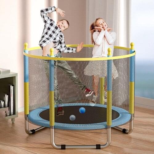 110*140 CM Trampoline Children Baby Toy Adult Fitness With Guard Net Family Bounce House Indoor Playground Pula Cama Elastica