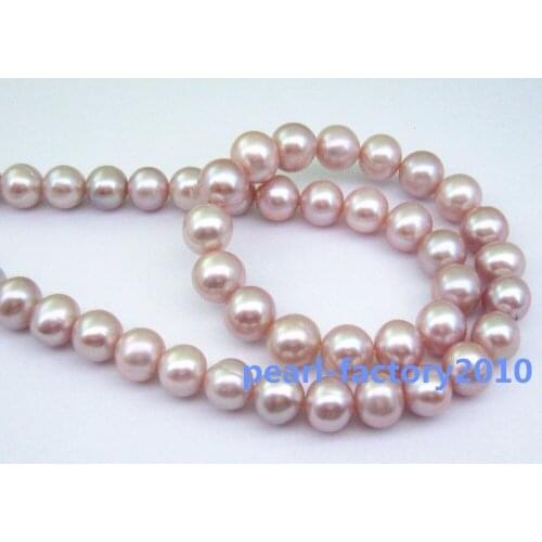 Free shipping Hot selling shipping******** 17" AAA 10-9 MM SOUTH SEA NATURAL PURPLE PINK PEARL NECKLACE CLASP
