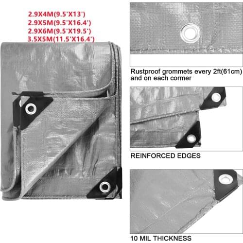 Large Size Waterproof Thick PE Tarpaulin Rainproof Cloth Outdoor Canopy Awning Cloth Tent Tarpaulin Canvas Truck Car Tarp Sheet