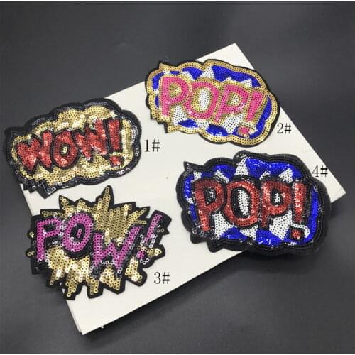 CPAM Shipping 10 pcs Fashion sequins embroidered Iron On Patches hat bag shoe decor garment repair Appliques accessory diy