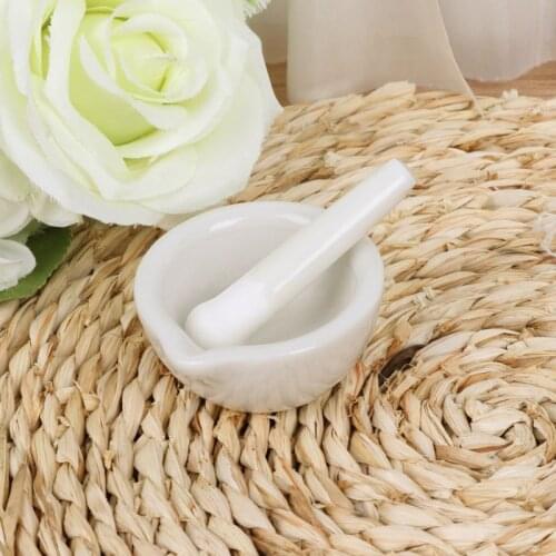 Porcelain Mortar and Pestle Spice Herb Grinder Mixing Grinding Bowl Crusher Set Dropship New