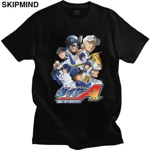 Anime Ace Of Diamond T-shirt for Men Short Sleeve Japanese Baseball Anime Manga Tee O-neck Soft Cotton Graphic T Shirt Clothing