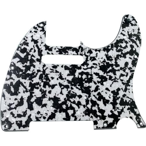 KAISH Guitar Pickguard Scratch Plate Black/White Agate Fits TL