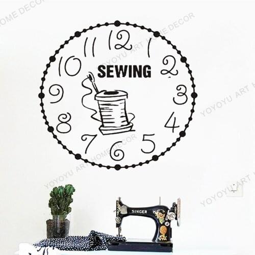 Classic Sewing mends the soul sewing machine Vinyl Wallpaper scissors sewing Wall Quotes sewing organizer Vinyl Sticker JC167