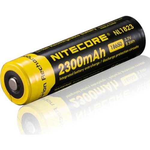NITECORE NL1823 18650 2300mAh 3.7V 8.5Wh Li-ion Rechargeable Battery with Protection PCB (1pcs)