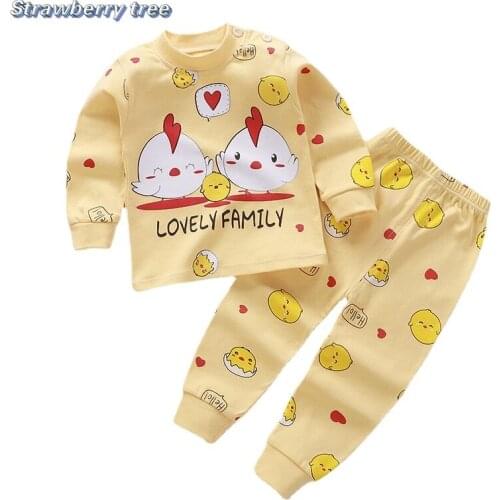 Cartoon Cotton Kids Clothing Sets New Autumn Baby Clothes Suit Children Fashion Boys Girls Toddler Casual Clothing Kids Pajamas