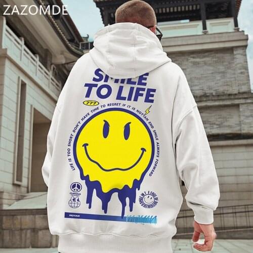 ZAZOMDE Winter Harajuku Hoodie Men Casual Hip Hop Hoodies Sweatshirts Autumn Funny Print Fashion Hoody Pullover Streetwear Men