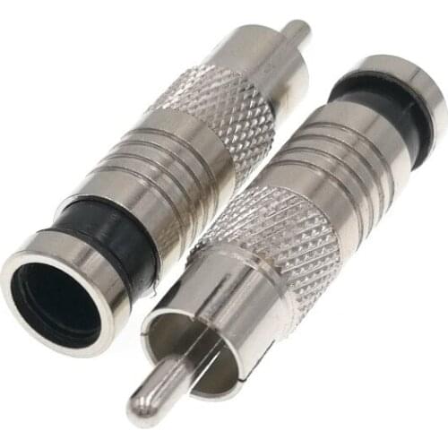 NCHTEK RG6 RCA Compression Connectors for CCTV Cable Video Audio Cable Wire/Free shipping/10PCS