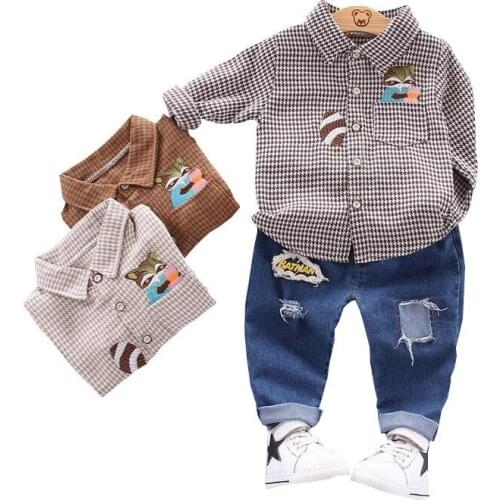 New Spring Autumn Baby Clothes Suit Children Boys Fashion Cartoon Shirt Pants 2Pcs/sets Toddler Casual Clothing Kids Tracksuits