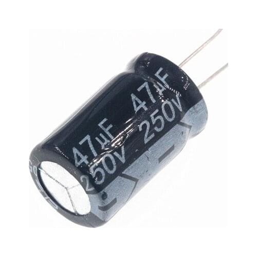 50pcs/lot 500pcs/lot Free shipping 100% original 47UF 250V 13X21mm Electrolytic Capacitor 250V 47UF 13*21mm Aluminum Electrol