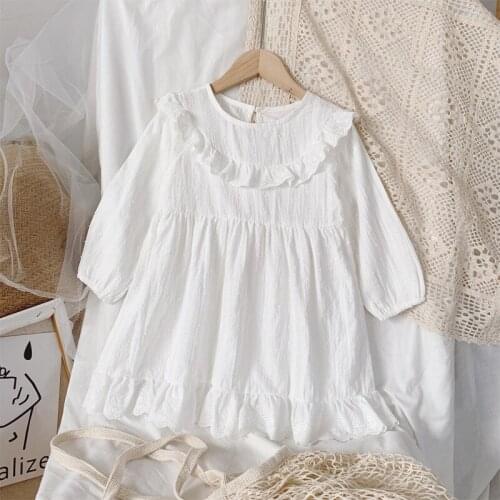 2020 Autumn Casual Solid Girls Dress Long Sleeve Kids Dresses For Girls High Quality Fashion Girl Clothes