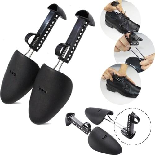 Practical Plastic Adjustable Length Shoe Trees Stretcher Black for Men Women Shoe Racks Shoe Expander to Prevent Deformation