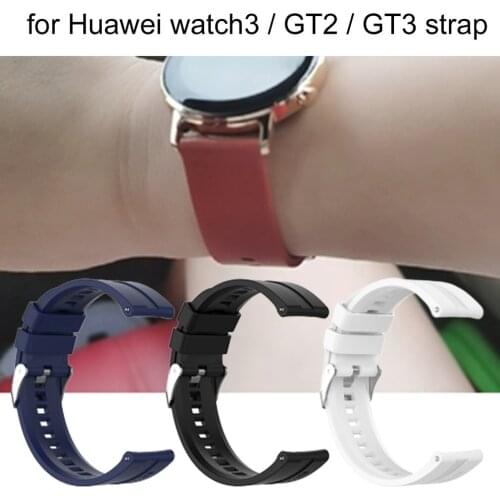 20mm 22mm Silicone Band For Huawei Watch 3/gt2/GT3/ 2PRO/3 PRO Sport Watchband For Huawei Gt2 Wristband Replacement Bracelet