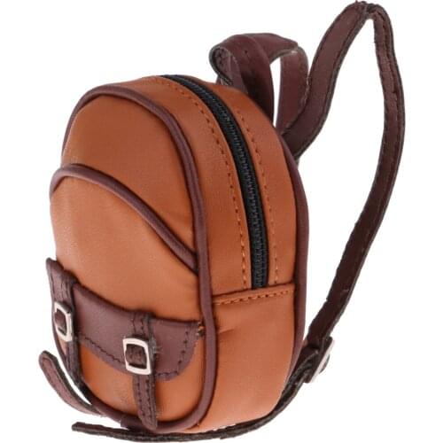 12 inch Doll PU Leather Backpack Purse for Blythe Azone Licca Pullip School Bag Mini Travel Rucksack
