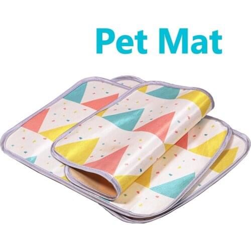Dog Cat Mat Cooling Summer Pad Mat For Pets Blanket Sofa Printing Breathable Dog Bed Dogs Pet Supplies Fashion Cool Dogs Beds
