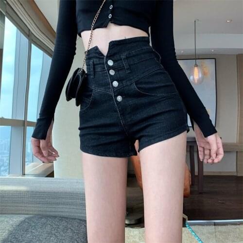 High Waist Sexy Denim Shorts Jeans Women New Womens Slim Summer Back Tight Female Elastic Short Jeans Female plus size