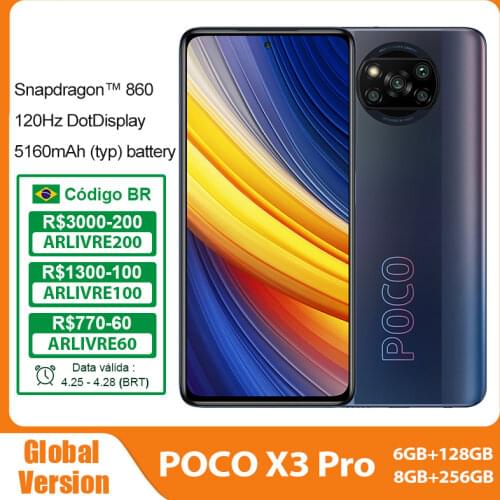 POCO X3 Pro NFC Global Version 6GB 128GB / 8GB 256GB Smartphone Snapdragon 860 120Hz 48MP AI Camera 5160 Battery 33w Charging