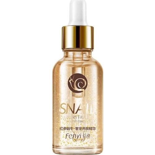30ml 24K Gold Snail Face Serum Tense Moisture Essence Pure Gold Facial Essence Liquid Skin Care Essence For Women
