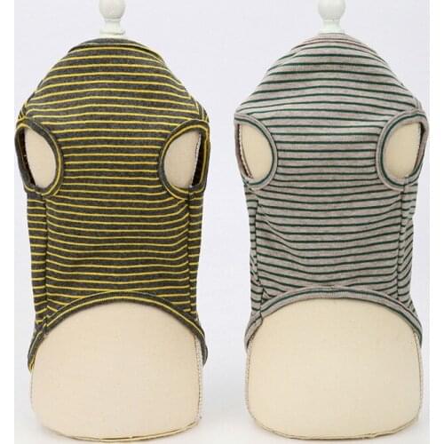Sleeveless Thin Cat T-shirt Striped Puppy Dog Accessory Dog Shirt Simple Cute Summer Dog Clothes Summer Clothes Pet Vest