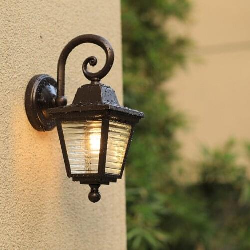 Retro outdoor wall light waterproof European villa doorway sconce lamp Balcony Aisle Garden Wall Lamp Outdoor Lighting