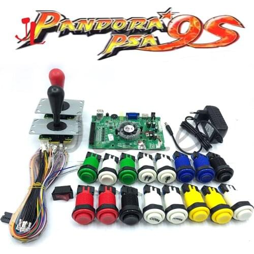 Video Tutorial 2 Player Original Pandora Box 9S 4260 in 1 Kit HAPP Joystick Chrome HAPP Button DIY Arcade Machine Home Cabinet