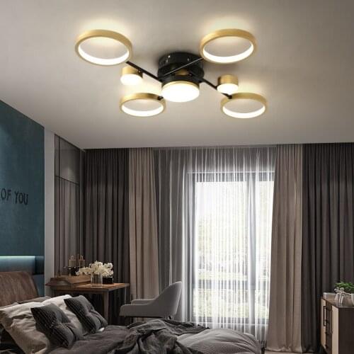 Dimmable Ceiling Lights Led Black Bedroom Lamp Modern Ceiling Lamps For Living Room Kitchen led plafond Ceiling Hanging Light