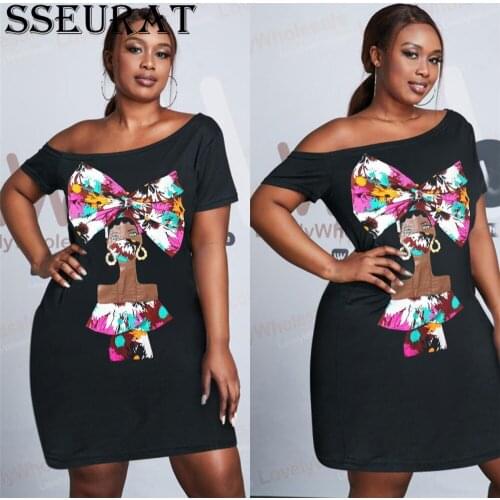 SSEURAT Women Mini Dress Print Short Sleeve O-neck Stretchy Dresses Casual Fashion Vestidos Summer Outfits