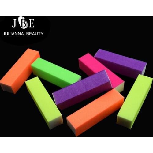 100pcs/set Sponge random color Nail Polisher Salon Nail Accessories Buffer Block Polish Manicure Pedicure Sanding Nail Art Tool