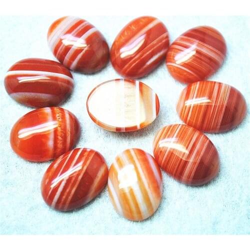 12PCS Nature Agate Stone Cabs Oval Shapes 12X16MM 13x18MM Beads Accessories No Hole DIY Jewelry Findings Good Quality Top News