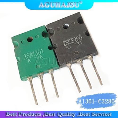 2PCS(1pair) Used 1PCS=2SA1301 A1301 1PCS=2SC3280 C3280 good quality TO-3PL