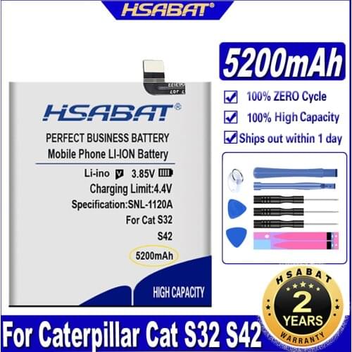 HSABAT S32 S42 4200mAh Battery for Caterpillar Cat S32 S42 Batteries