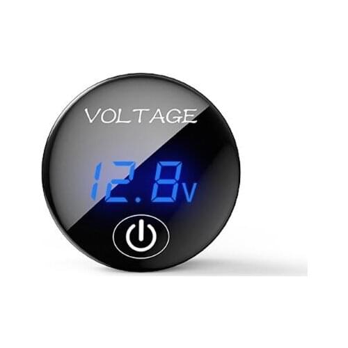 Car Motorcycle DC 5V-48V LED Panel Digital Voltage Meter Battery Capacity Display Voltmeter with Touch ON OFF Switch