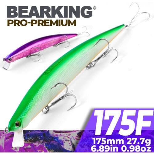 BEARKING PRO 175mm 27.7g quality fishing lures hard bait flaoting slim quality wobblers minnow Artificial Bait Tackle