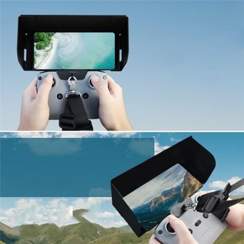 For DJI Mavic Air 2 Remote Controller Phone Foldable Sun Hood Anti-glare Leather Sunshade for DJI Mavic Air 2 Drone Accessories