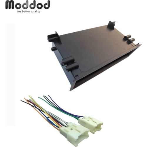 For Toyota Land Cruiser Corolla Stereo Radio Install Pocket Trim Dash one Din Fascia Kit + Wiring Harness Refitting Installation