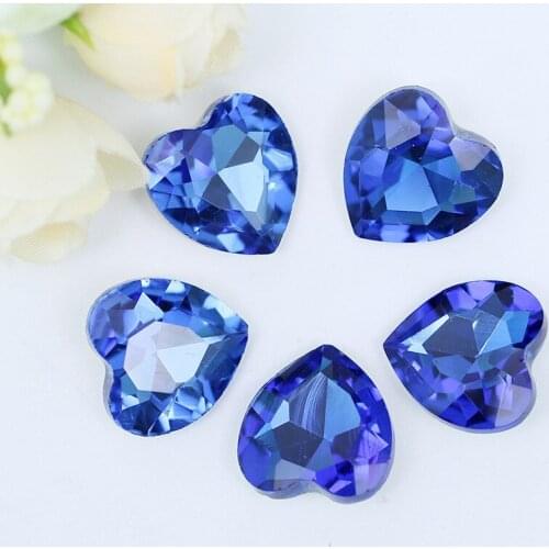 Exquisite Handmade jewelry Accessories Love Heart Loose Rhinestone Pointback Crystal Stone DIY Jewelry For Wedding Dress Clothes