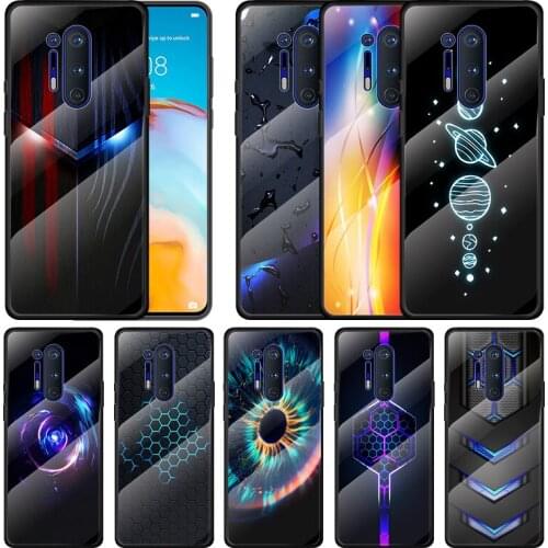 Araba Karbon Fiber For Oneplus 9R 9 8T 8 Nord Z 7T 7 Pro 5G Tempered Glass Shell Phone Case Cover