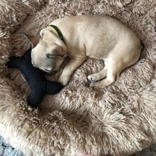 Round Dog Bed House Soft Long Plush Pet Dog House Bed For Dogs Basket Pet Products Cushion Cat Pet Bed Mat House Animals Sofa