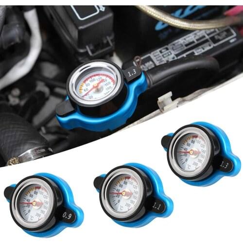 Tank Cover Replacement Pressure Balance Function Thermo Radiator Cap Temperature Gauge 0.9/1.1/1.3 Bar Car Accessories